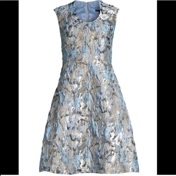 Aidan Mattox Blue and Silver Dress - Picture 3 of 13